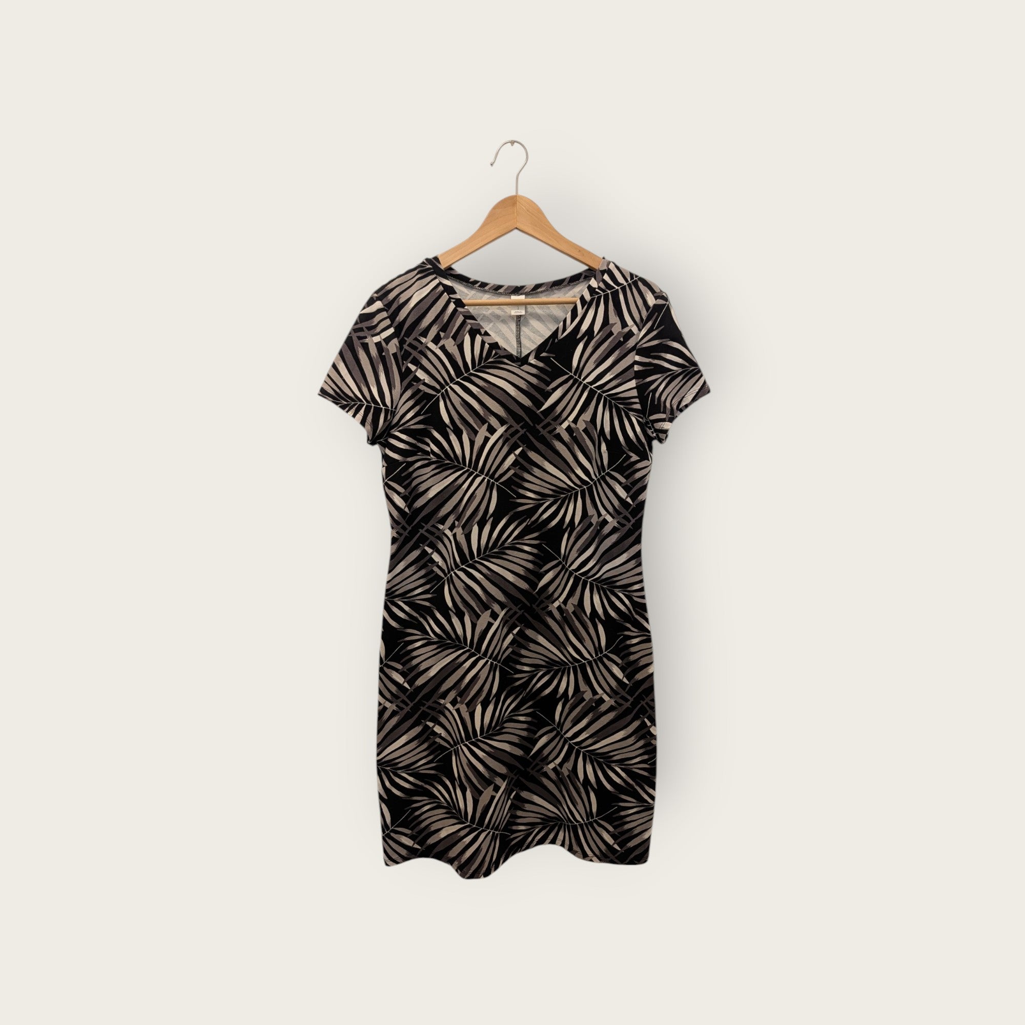 Old Navy Jungle Leaf Cotton T-Shirt Dress
