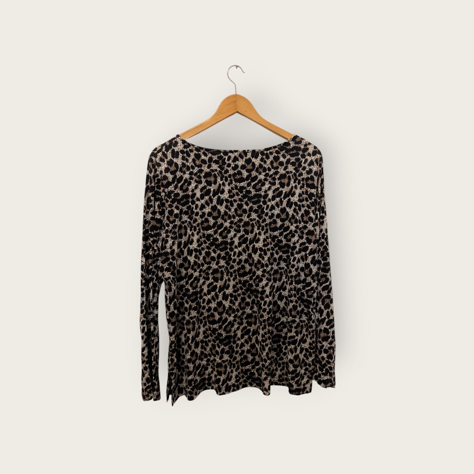 Mario Serrani Animal Print Scoop-Neck Stretch Top