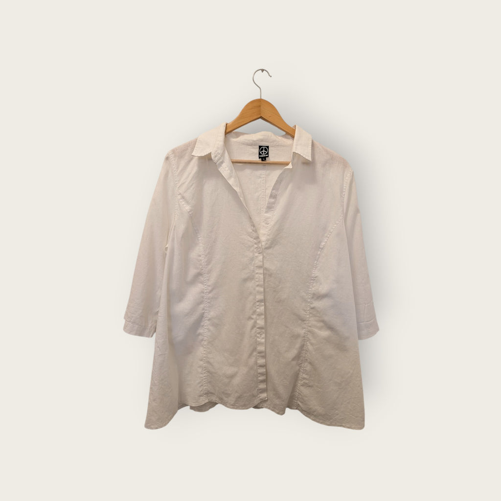 Dorin Frankfurt Cotton-Linen Button-Down