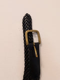 Vintage 1996 Brass & Leather Braided Belt