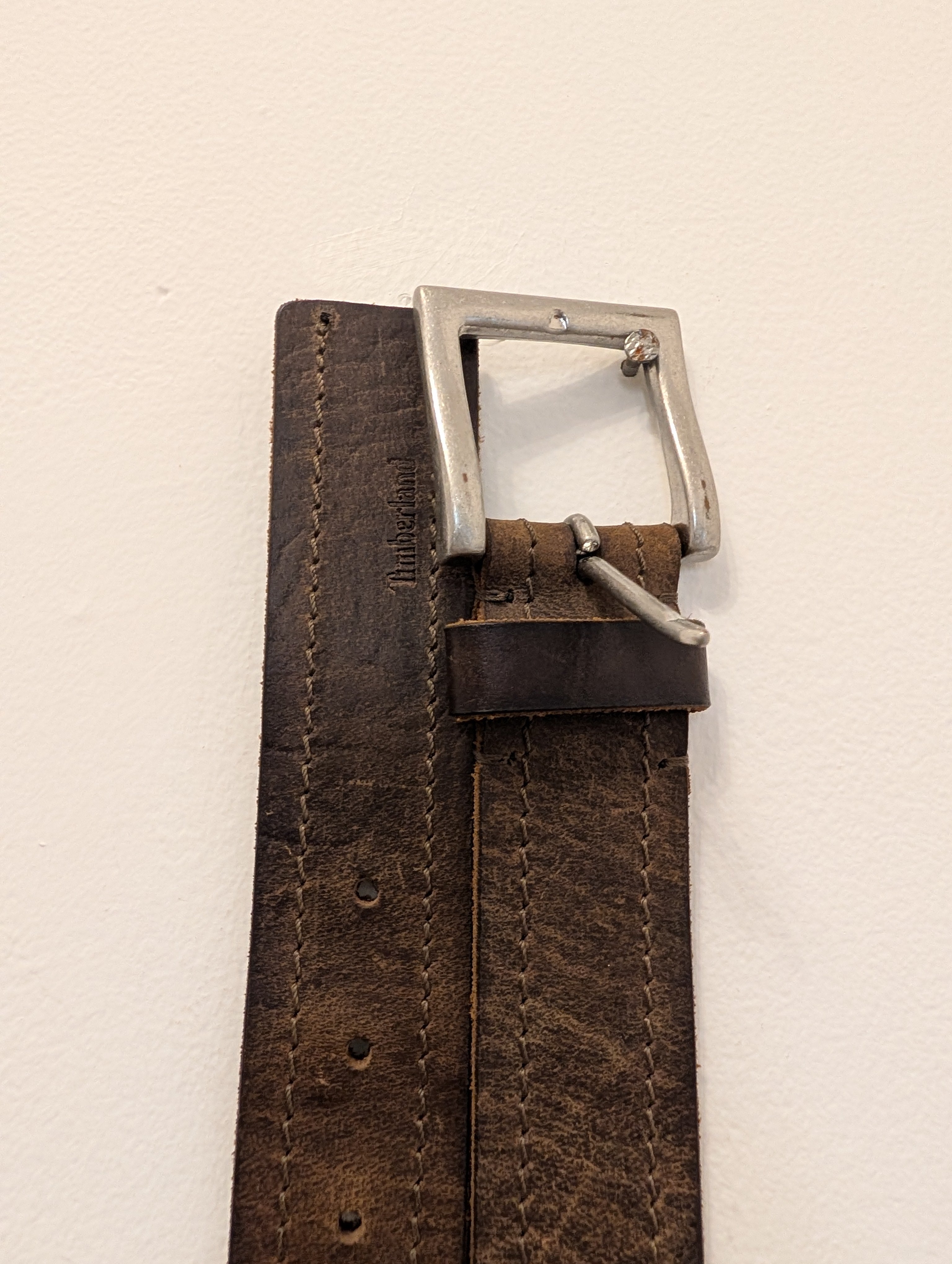 Timberland Genuine Leather Square Buckle Belt