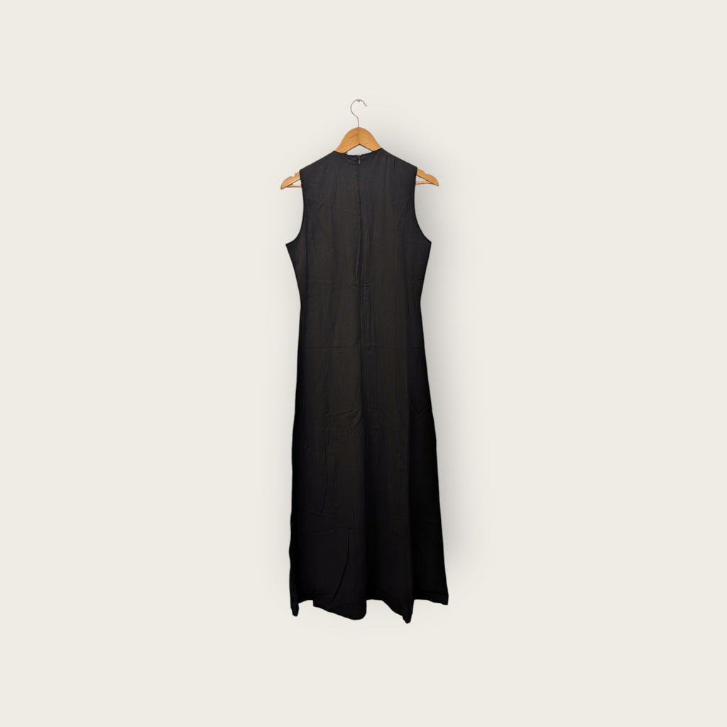MiuMax Black Fully Lined Sleeveless Maxi Dress