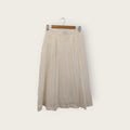 Barelli Fully Lined Pleated White Linen-Look Skirt